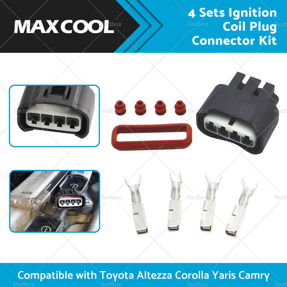 90980-11885 4 SETS Ignition Coil Plug Connector Kit Suitable For Toyota Yaris