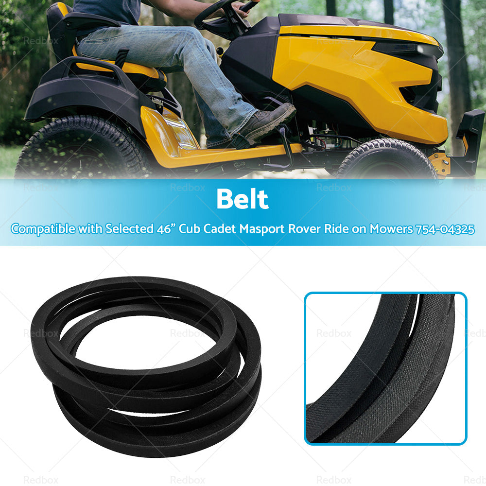 Belt Suitable For Selected 46 inch Cub Cadet Masport Rover Ride on Mowers 754-04325