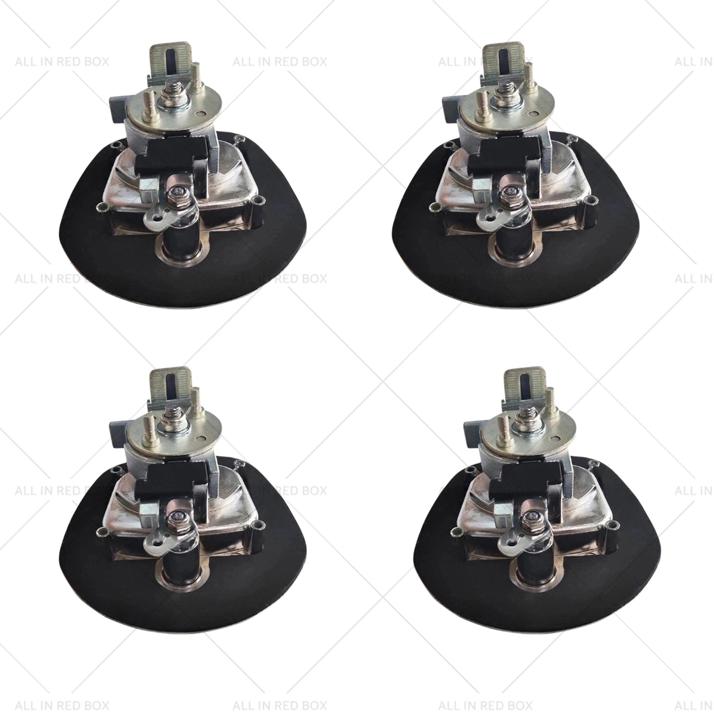4 Set Chrome Power Operated Recessed Folding Whale Tail T-Lock Handle Toolbox