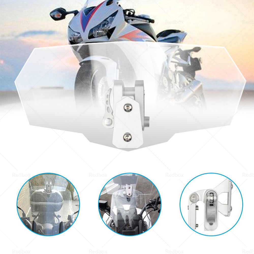 Motorcycle Windshield Extension Clip On Windscreen Screen Wind Deflector Spoiler