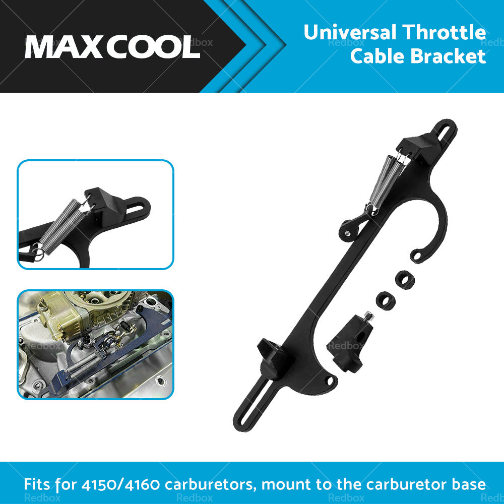 {{ Throttle Cable Bracket Carburetor Billet Aluminum Black Fits For Carb 4150 4160 }} - Buy Car Parts Online at {{ Kaka Auto Parts }}.