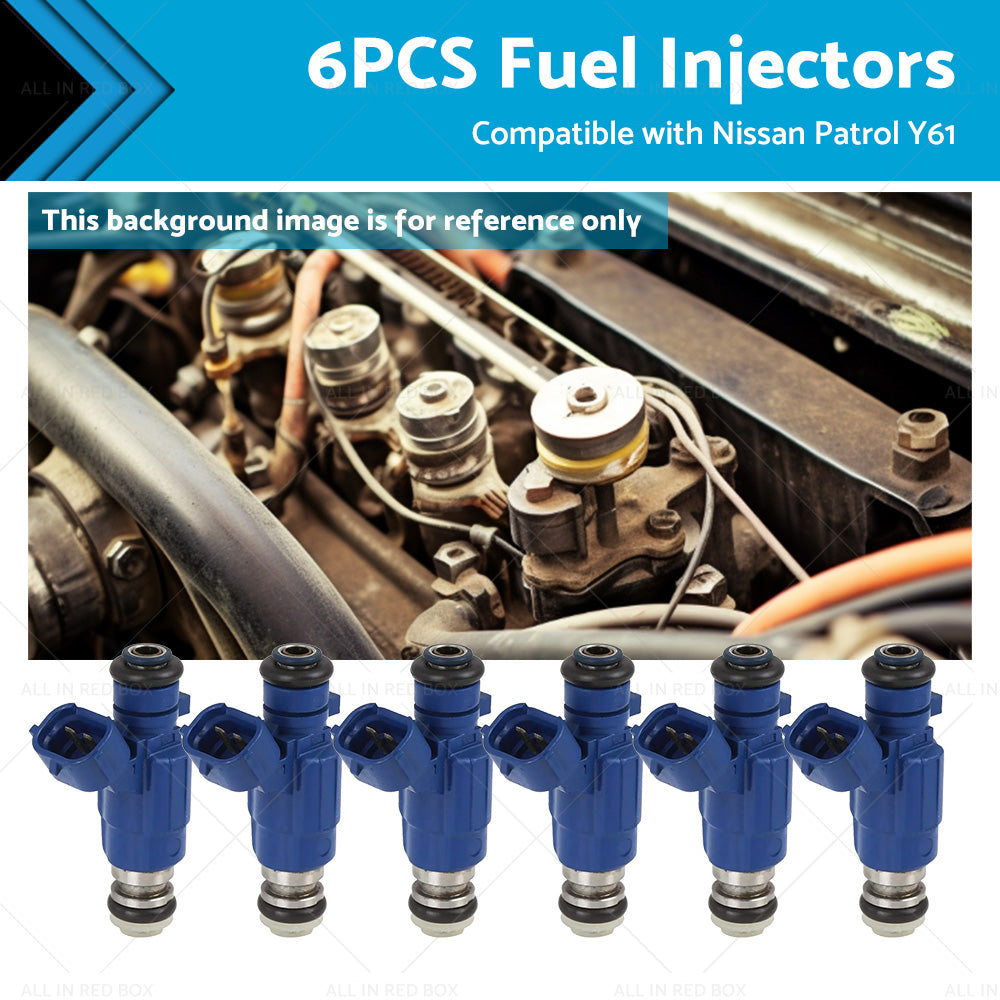 {{ 6PCS Fuel Injector Suitable For Nissan Patrol Y61 TB48DE RB25DET 16600-AA500 }} - Buy Car Parts Online at {{ Kaka Auto Parts }}.