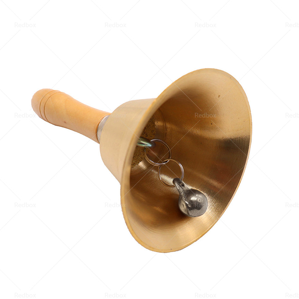 Brass Hand Bell Loud Call Bell Handbell Desk Ringbell for Wedding Festival