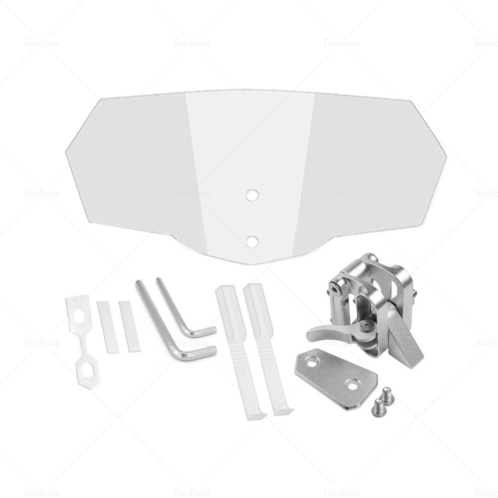 Motorcycle Windshield Extension Clip On Windscreen Screen Wind Deflector Spoiler