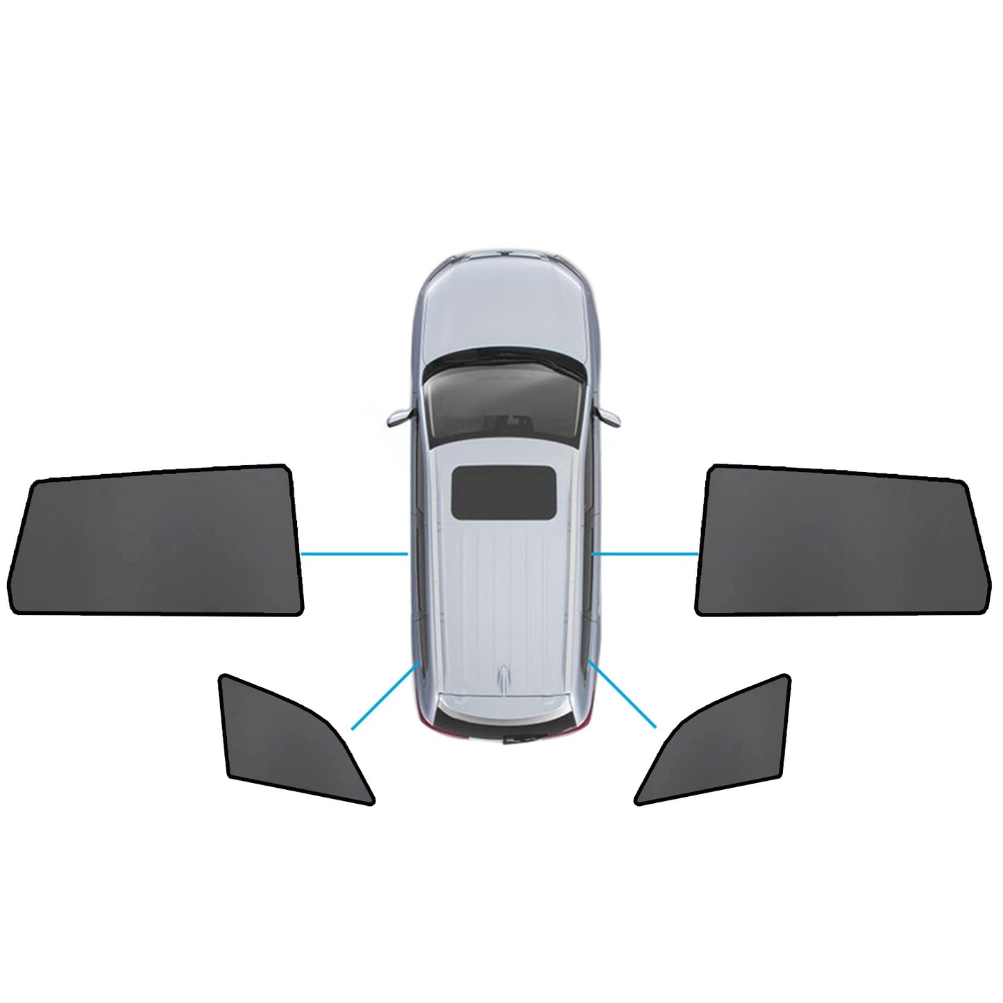 Magnetic Mesh Sun Blind Shades Suitable for Audi Q7 4LB 06-15 On Front/Rear