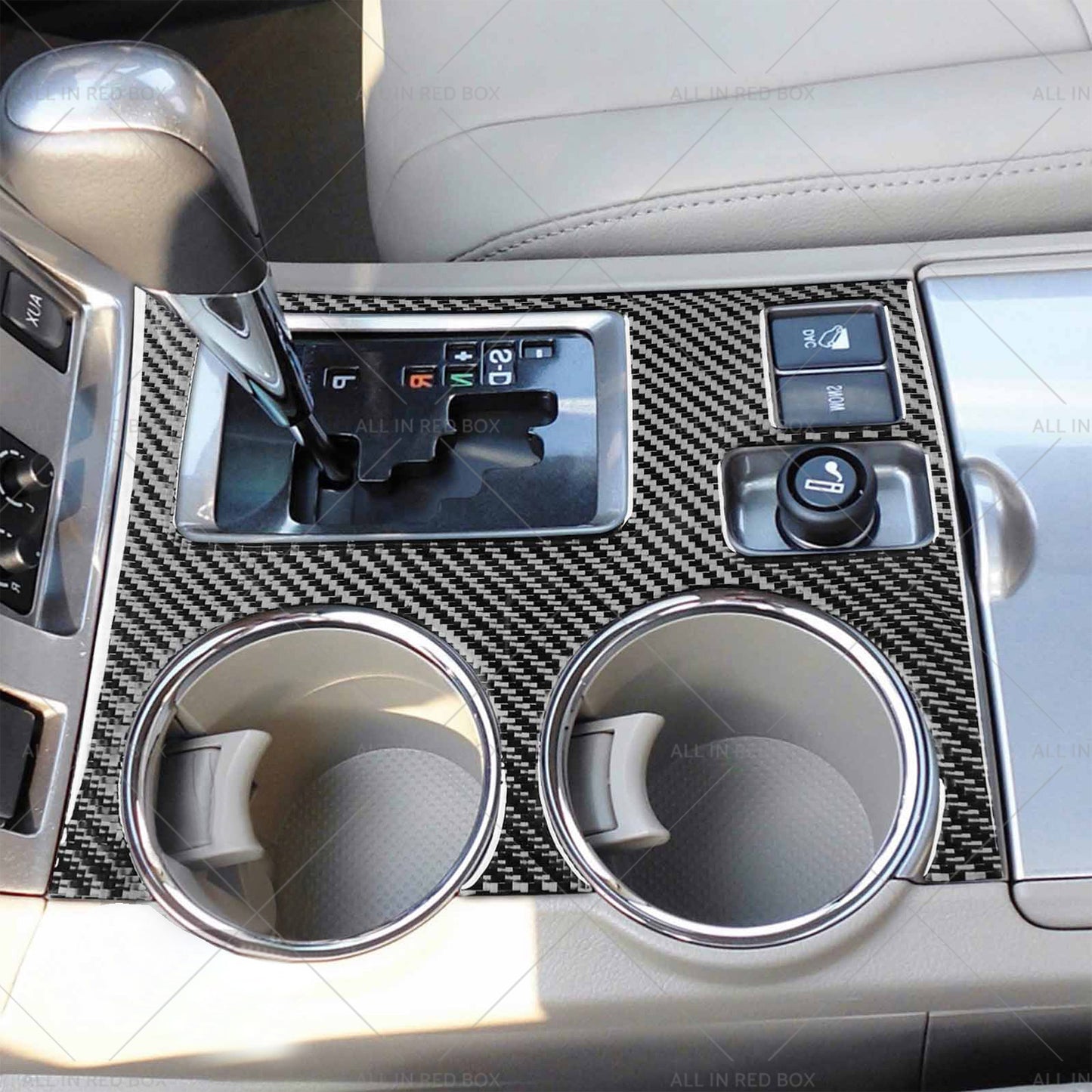 {{ 2pcs Carbon Fiber Gear Shift Console Trim Suitable For Toyota Kluger 08-13 }} - Buy Car Parts Online at {{ Kaka Auto Parts }}.