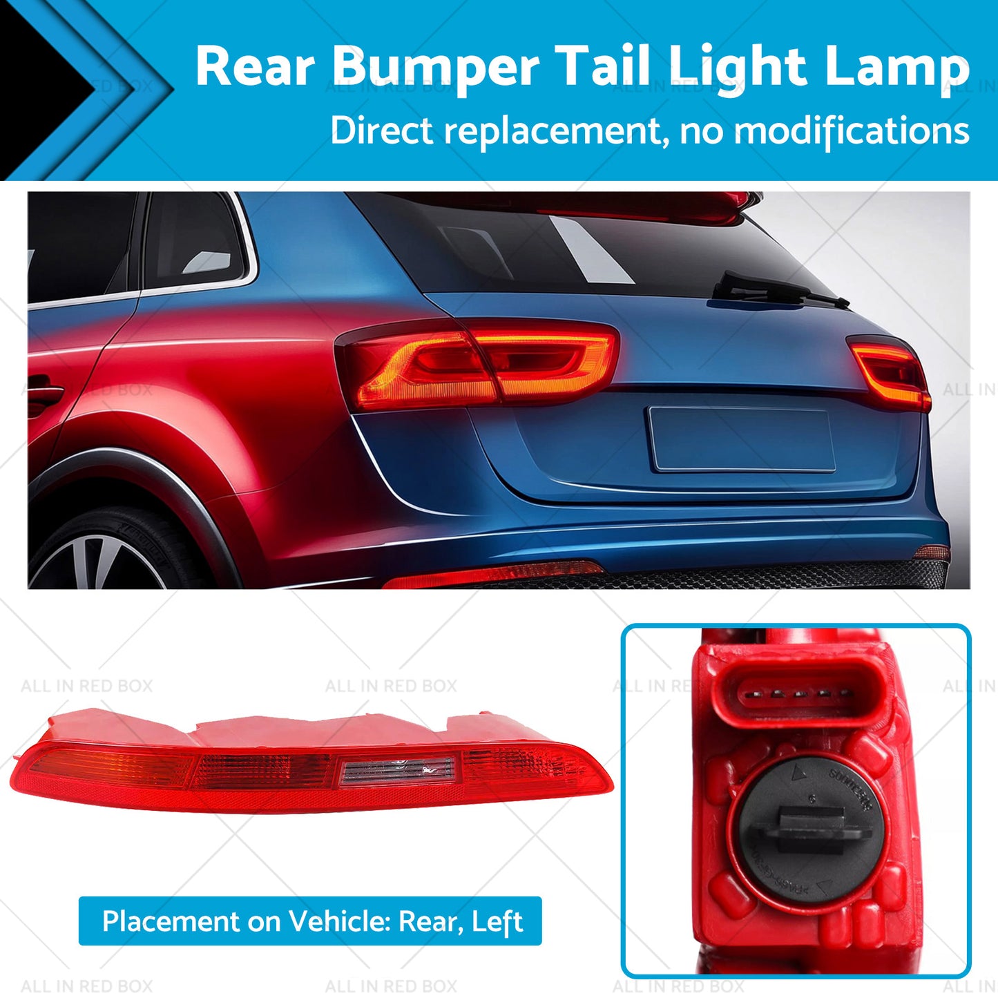 {{ Left Rear Lower Bumper Tail Light Lamp Passenger Side Suitable For Audi Q3 11-15 }} - Buy Car Parts Online at {{ Kaka Auto Parts }}.