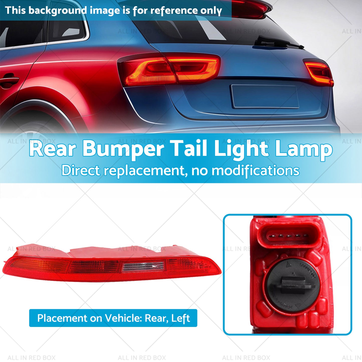 {{ Left Rear Lower Bumper Tail Light Lamp Passenger Side Suitable For Audi Q3 11-15 }} - Buy Car Parts Online at {{ Kaka Auto Parts }}.