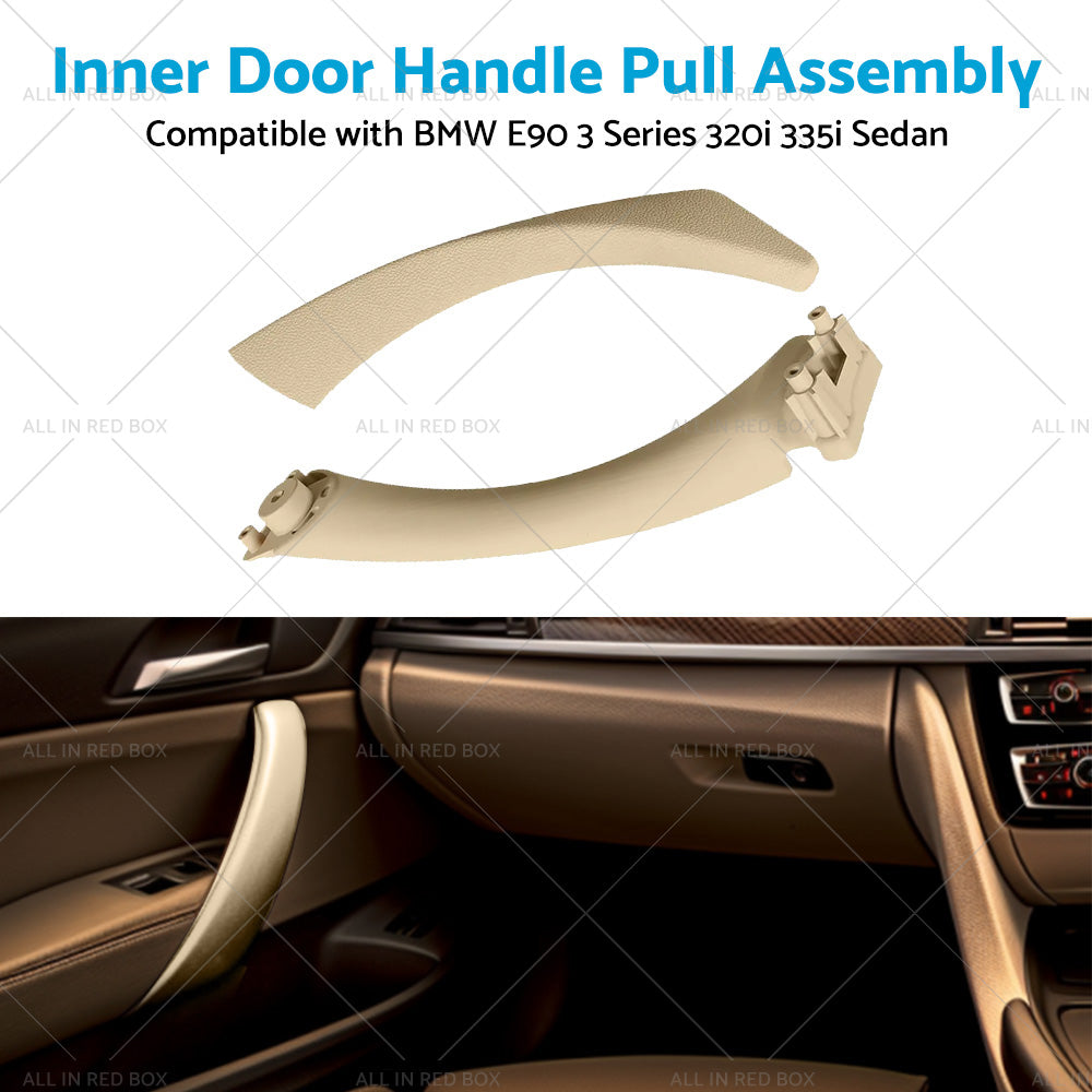 Left Inner Door Panel Handle Pull Beige Suitable For BMW E90 3 Series 320i Sedan