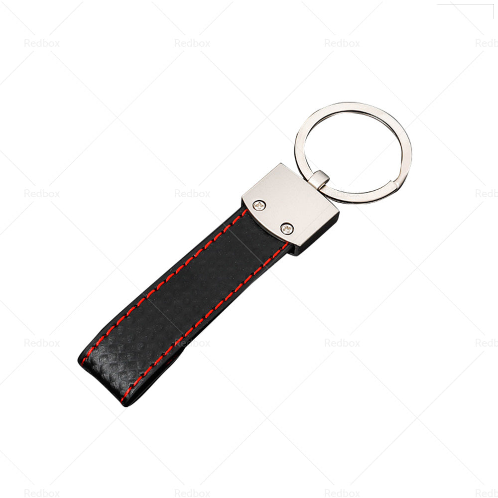 1 Piece Black Key Ring Keychain Keyring Metal PU Leather Key Chain Universal