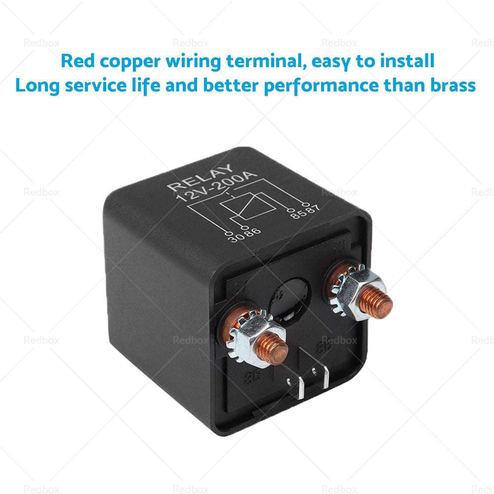 {{ 12V DC 200A Car Relay Heavy Duty Split Charge High Current 4Pin Starter Switch }} - Buy Car Parts Online at {{ Kaka Auto Parts }}.