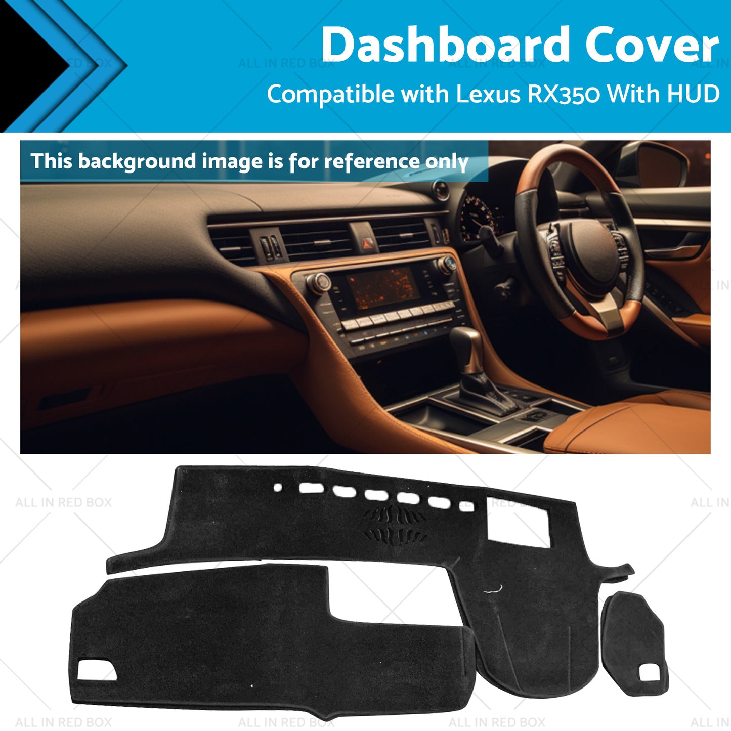 {{ Non-Slip Dash Mat Suitable For Lexus RX RX350 2016-2020 With HUD Dashboard Cover }} - Buy Car Parts Online at {{ Kaka Auto Parts }}.