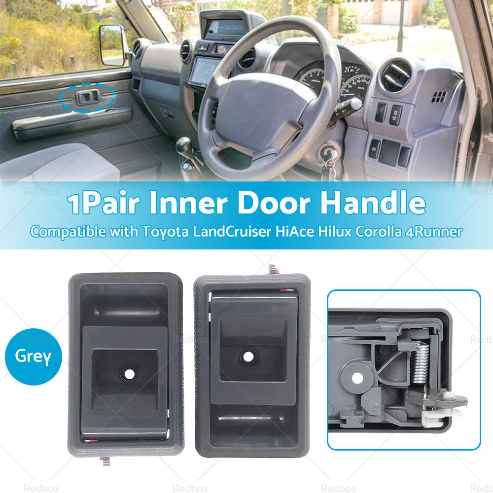 GREY Front or Rear PAIR Inner Door Handle Suitable For Toyota Landcruiser 75 78 79