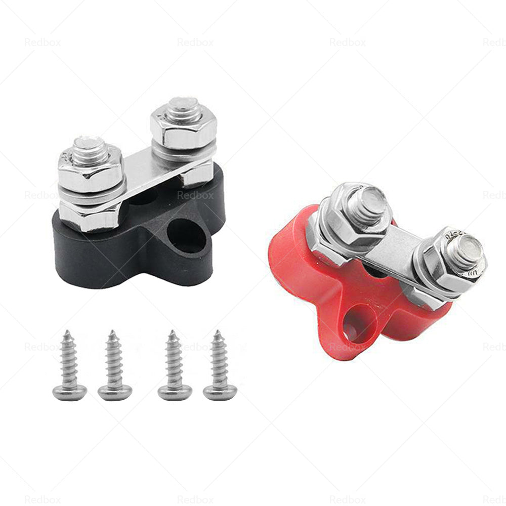 Bus Bar Terminal Blocks Heavy Duty M8+M8 Positive Power Distribution Studs