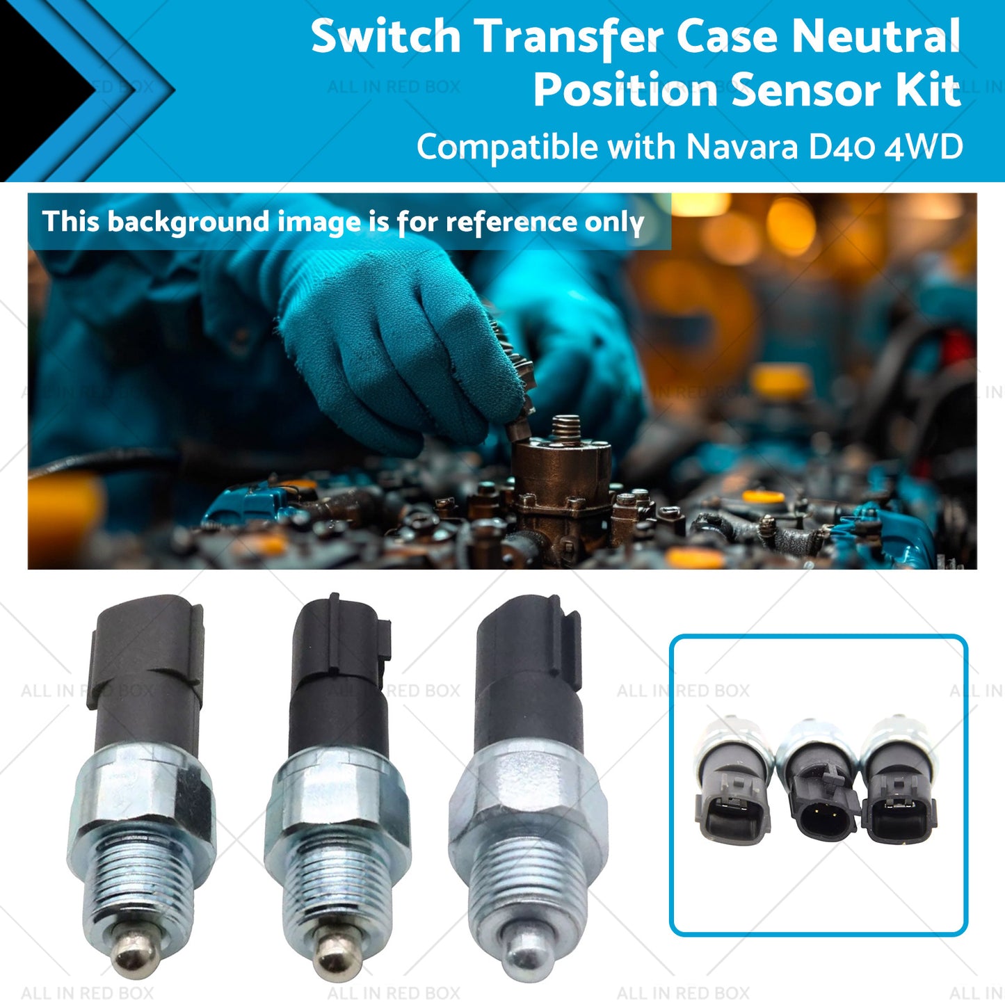 {{ 3x Switch Transfer Case Neutral Position Sensor Kit Suitable for Navara D40 4WD }} - Buy Car Parts Online at {{ Kaka Auto Parts }}.