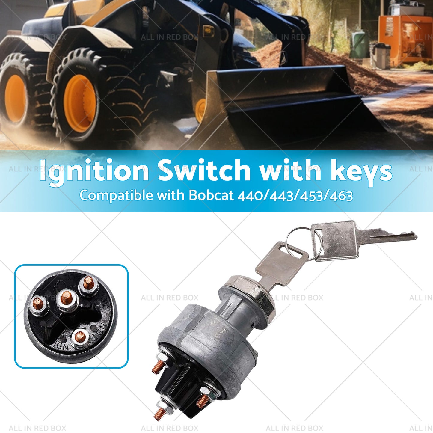 {{ Ignition Switch With Key SuitableFor Bobcat Loaders 440 530 632 730 741 6665606 }} - Buy Car Parts Online at {{ Kaka Auto Parts }}.