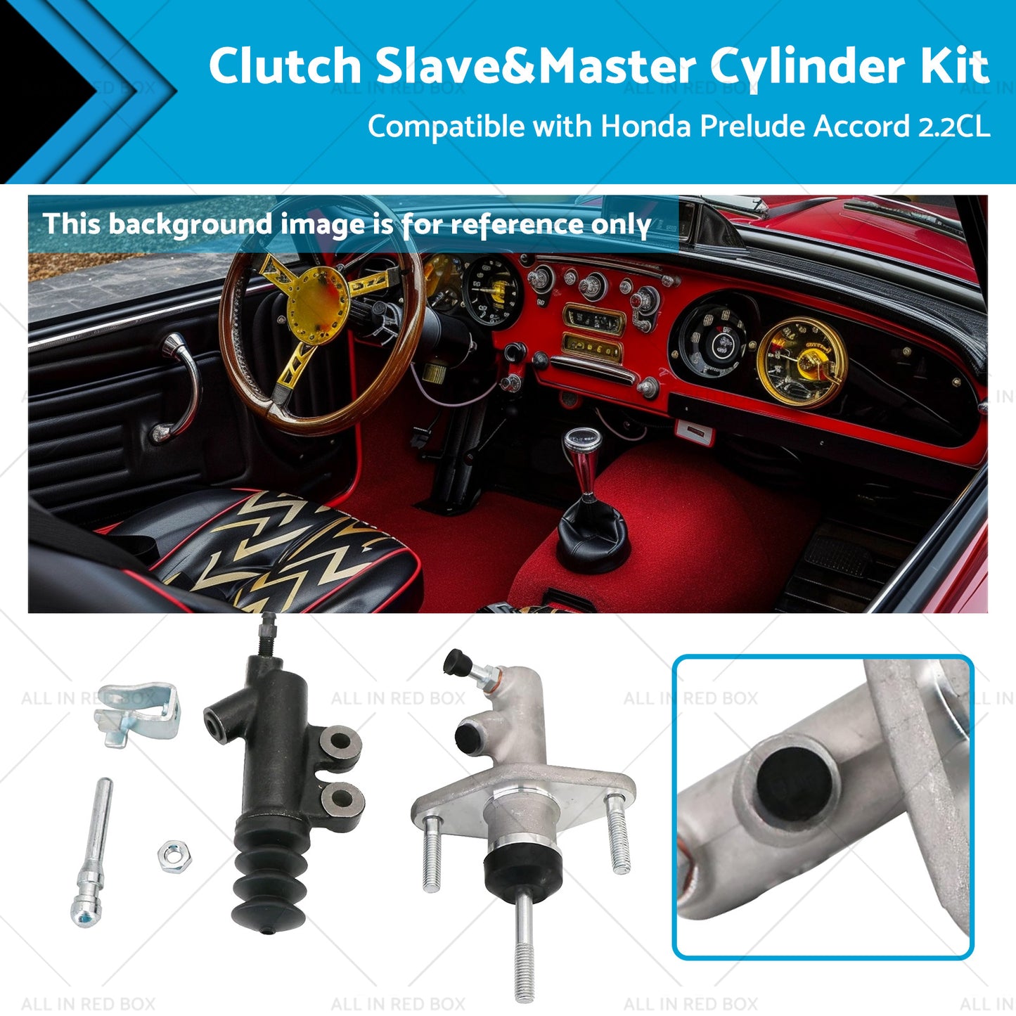{{ Clutch Slave and Master Cylinder Kit Suitable for 92-01 Honda Prelude Accord 2. 2CL }} - Buy Car Parts Online at {{ Kaka Auto Parts }}.