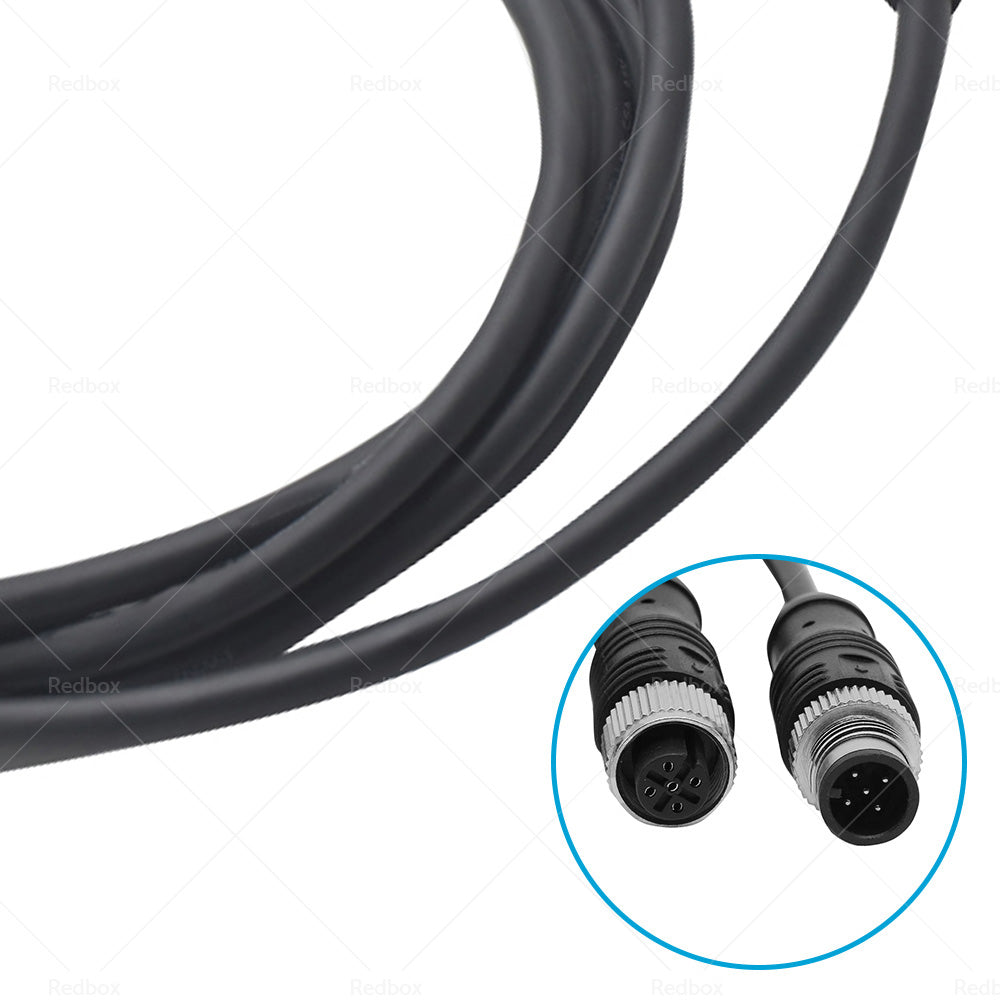 2m NMEA2000 Drop Cable Black 5-Core Female Straight Head to Male Straight Head