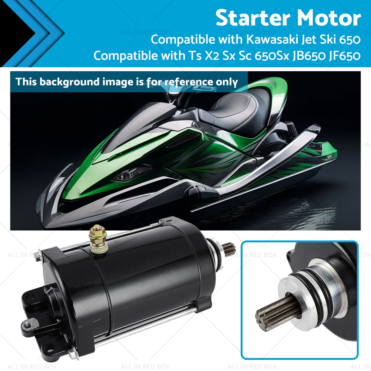 {{ Starter Motor Suitable for Kawasaki Jet Ski 650 Ts X2 Sx Sc 650Sx JB650 JF650 Starter Motor Suitable for Kawasaki Jet Ski JS750 JT900 Sea-Doo GSX LTD XP DI Starter Motor Suitable for Kawasaki Jet Ski JF650 JT1100 Sea Doo GTX GSX XP RX }} - Buy Car Parts Online at {{ Kaka Auto Parts }}.