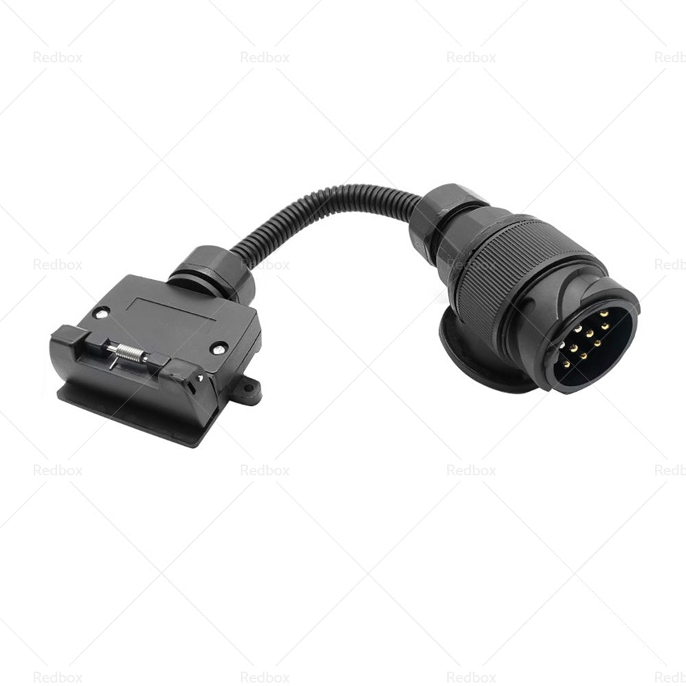 13 Pin Plug to 7 Pin Flat Socket For Trailer Adaptor Caravan Wiring Connector