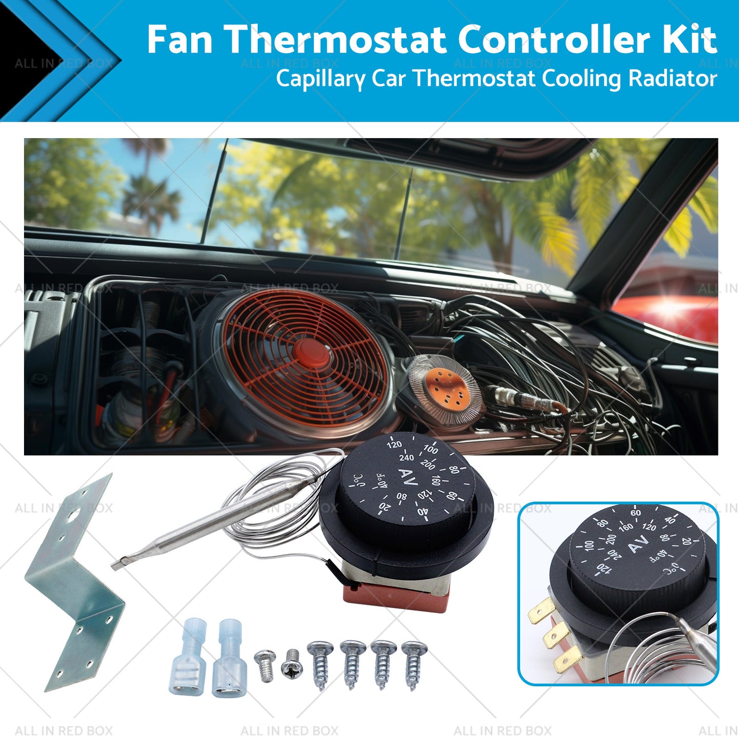 {{ 12V Adjustable Fan Thermostat Kit Thermostat Controller Kit 0-120闁硅櫣鐓 AU }} - Buy Car Parts Online at {{ Kaka Auto Parts }}.
