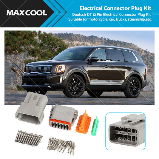 Deutsch DT 12-Way 12 Pin Electrical Connector Waterproof Plug Kit Male and Female