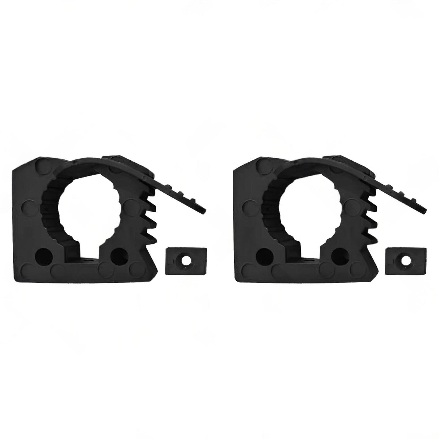 2x Car Rubber Clamps Bases Adapter 25-45mm Shovel Axe Retainer Fixing Holder