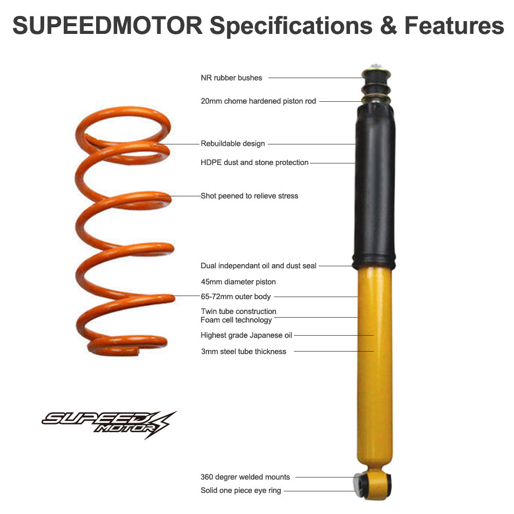 Rear 2 inch 50MM Lift Shock Coil Spring Suitable For Toyota Land Cruiser 80 Series