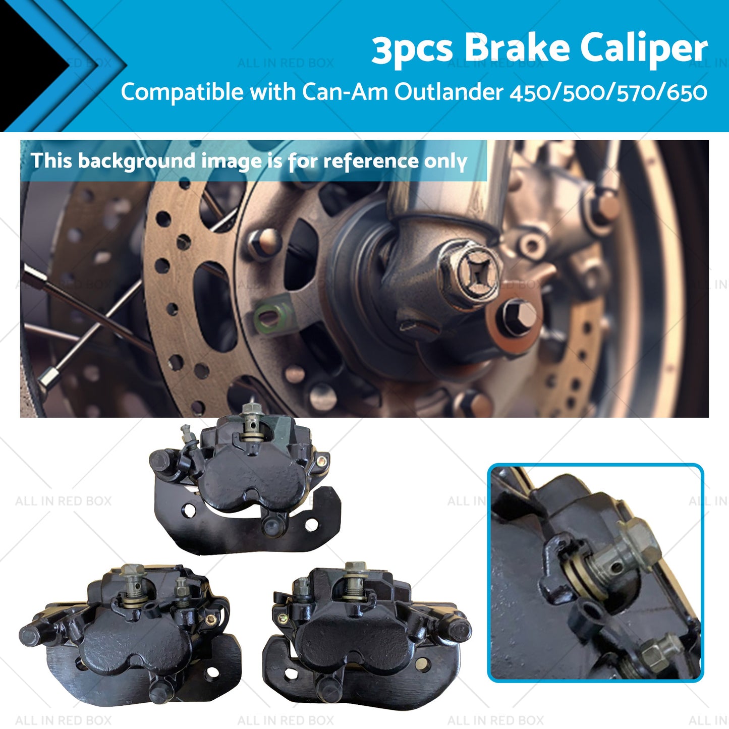 {{ Front and Rear Brake Caliper Set for Can-Am Outlander 450 500 570 650 800 850 1000 }} - Buy Car Parts Online at {{ Kaka Auto Parts }}.