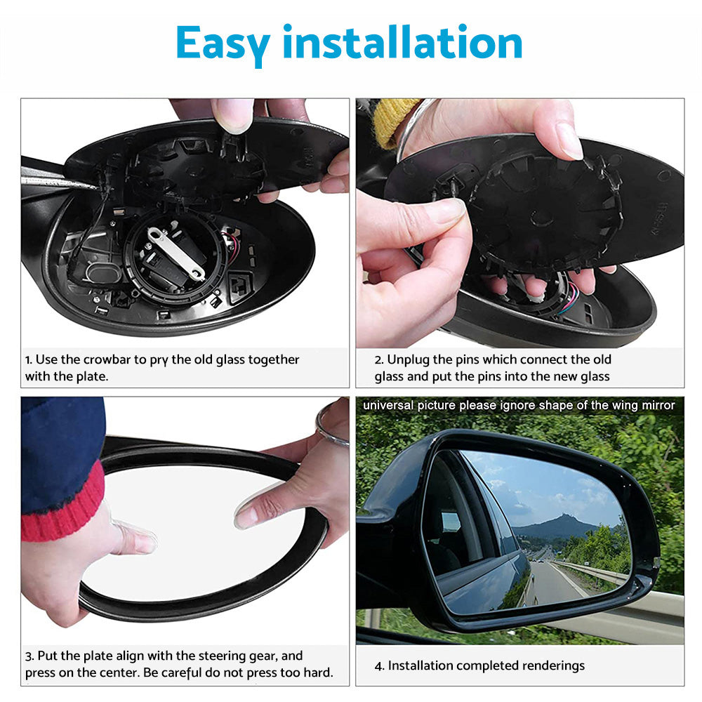 {{ Left Side Mirror Glass Suitable for Lexus RX300 RX330 Toyota Hilux HEATED Convex }} - Buy Car Parts Online at {{ Kaka Auto Parts }}.
