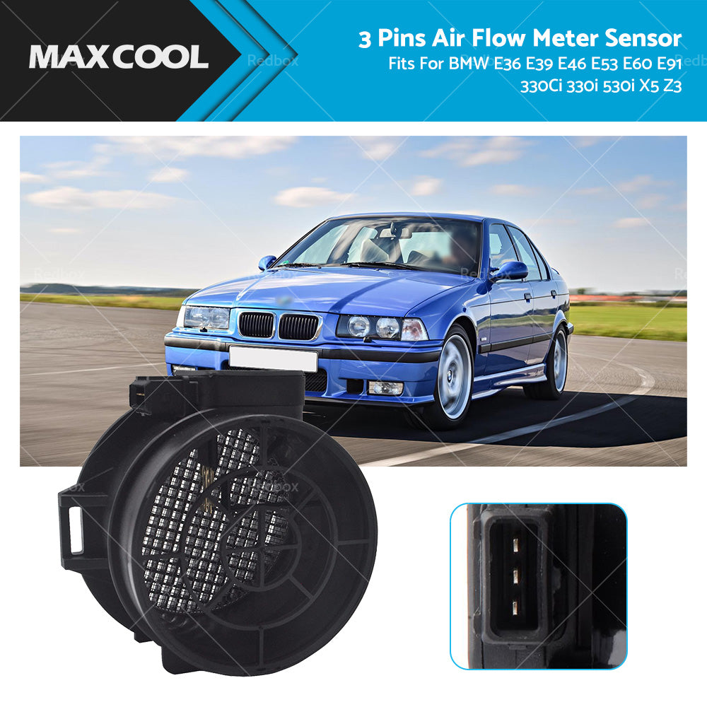 Air Flow Meter MAF Sensor Fit for BMW E36 E39 E46 E53 E60 E91 X5 Z3 5WK96132Z