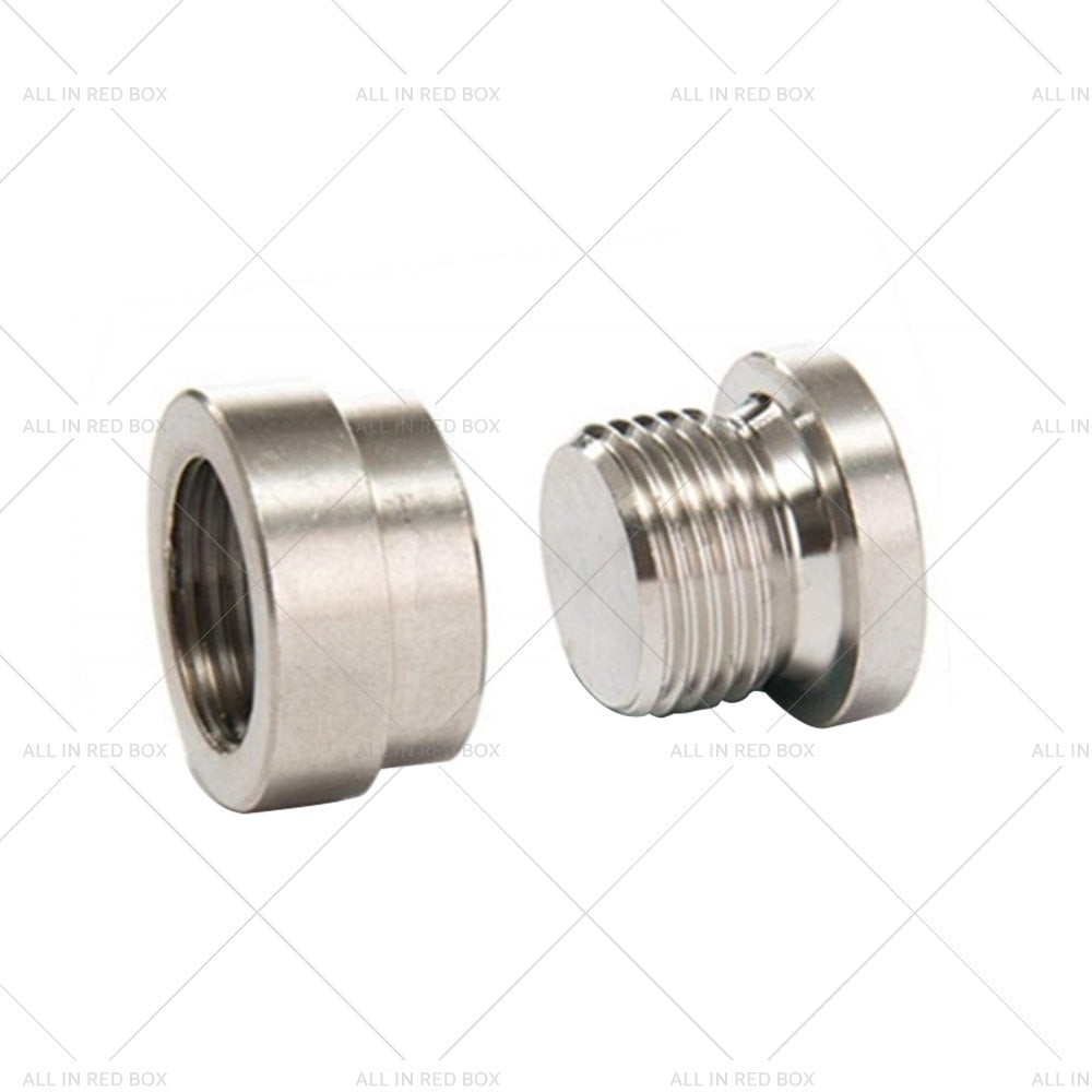 2 SETS O2 Oxygen Sensor Bung Weld On w or Plug and Washer M18x1. 5mm