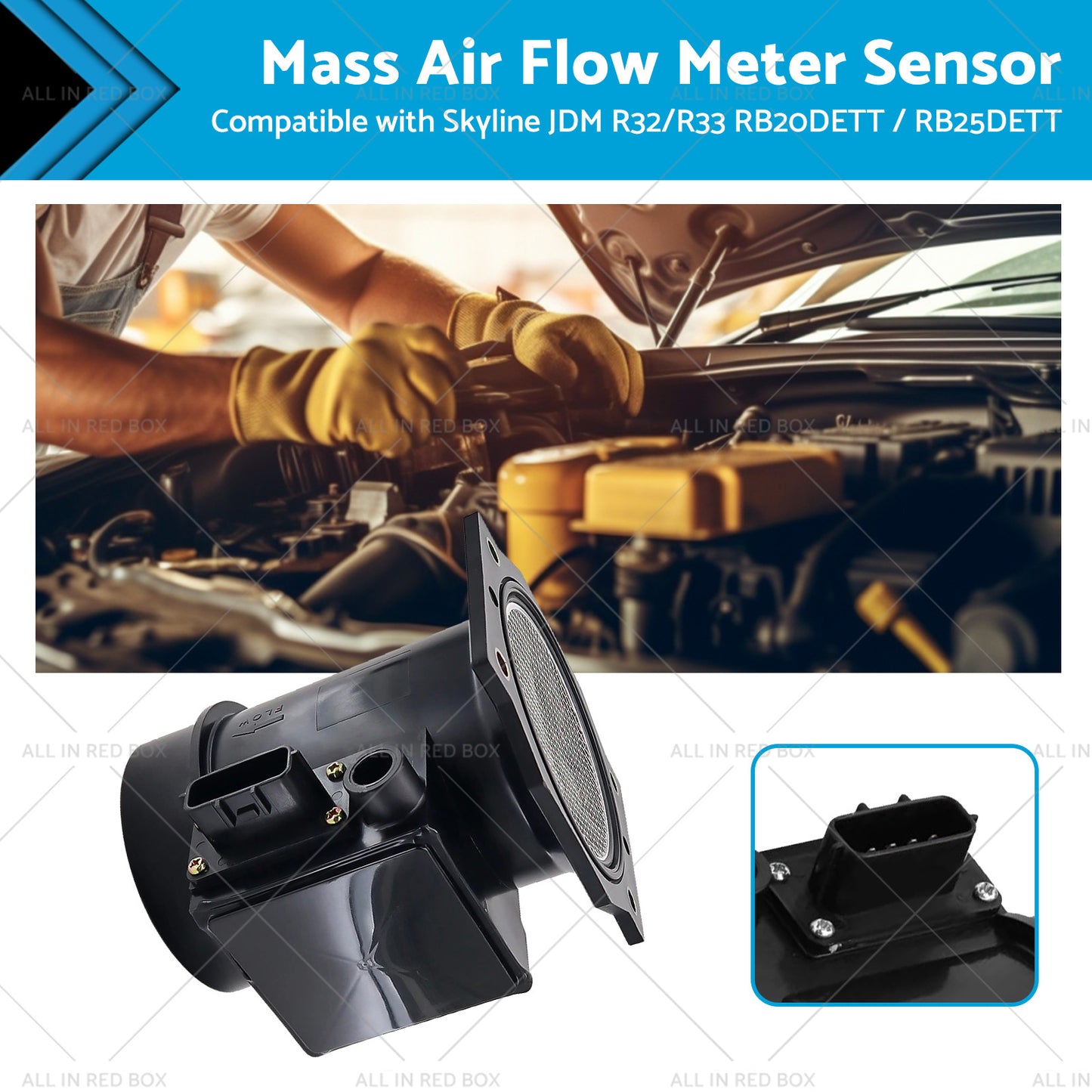 {{ 5Pin Mass Air Flow Meter Suitablefor R32 R33 S1 Skyline RB20DET RB25DET Series 1 }} - Buy Car Parts Online at {{ Kaka Auto Parts }}.