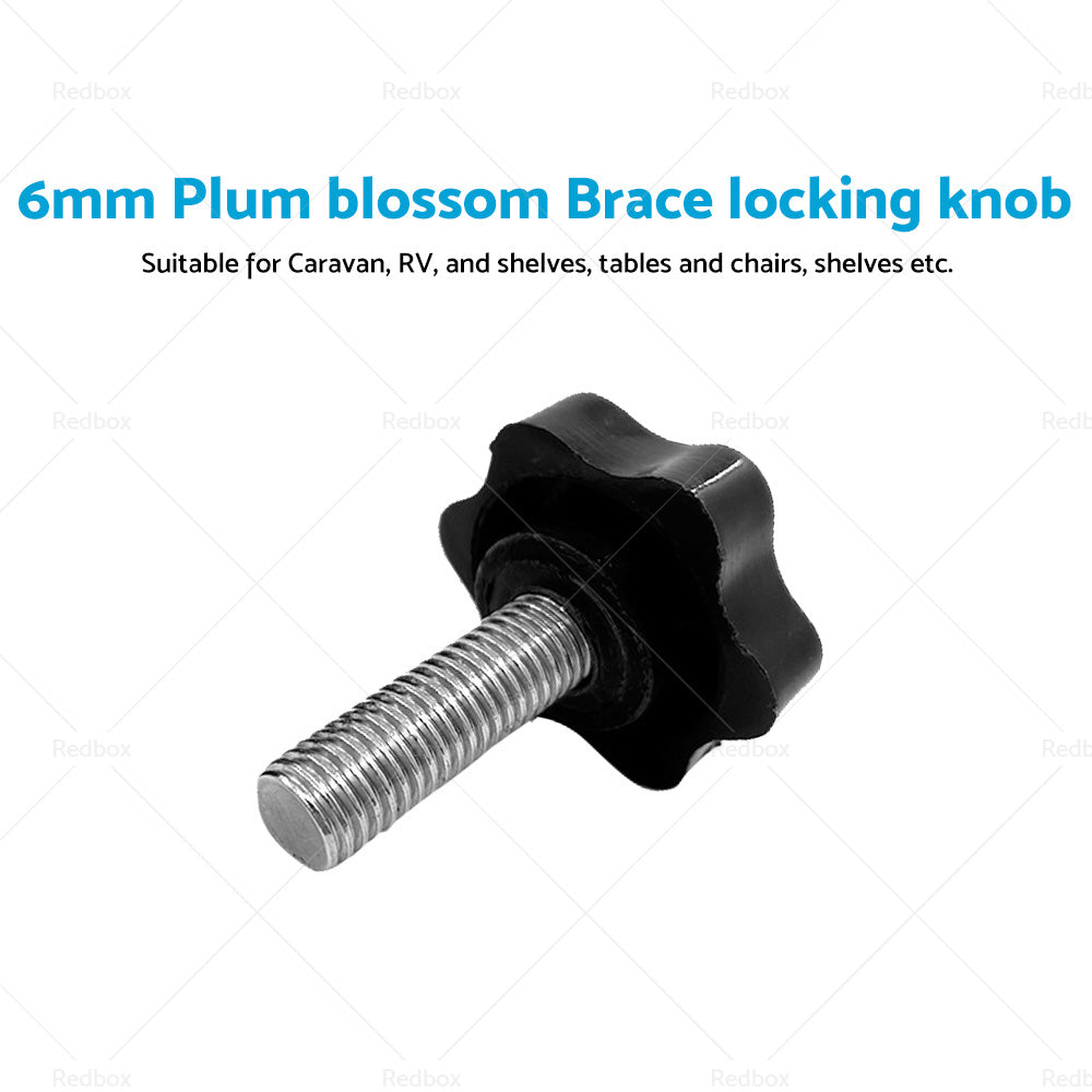 {{ Suitable For Caravan RV 6mm Plum Blossom 1X Carefree Awning Brace Locking Knob }} - Buy Car Parts Online at {{ Kaka Auto Parts }}.
