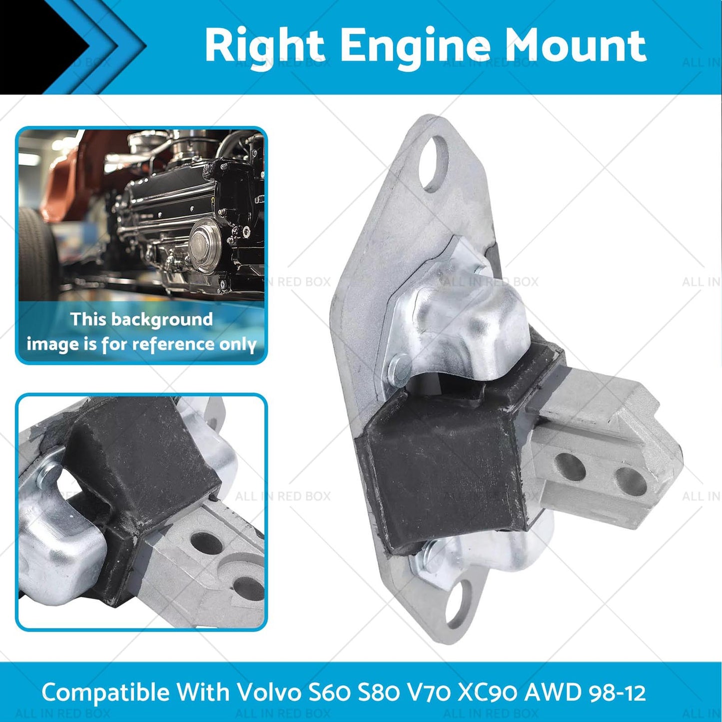 {{ Engine Mount Front Right Suitable For Volvo S60 S80 V70 XC90 2.0L 2.4L AWD 98-12 }} - Buy Car Parts Online at {{ Kaka Auto Parts }}.
