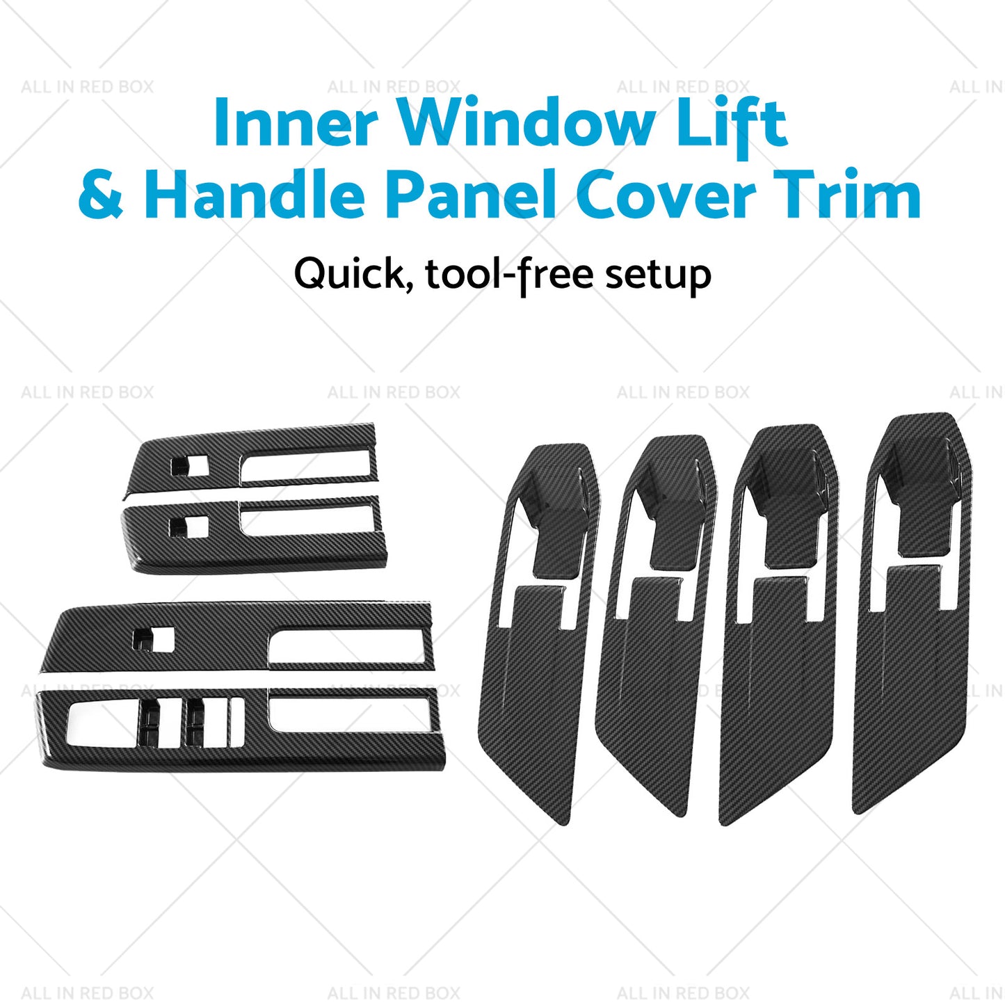 Inner Window Lift & Handle Panel Cover Trim Suitable For Mitsubishi Triton 23-25