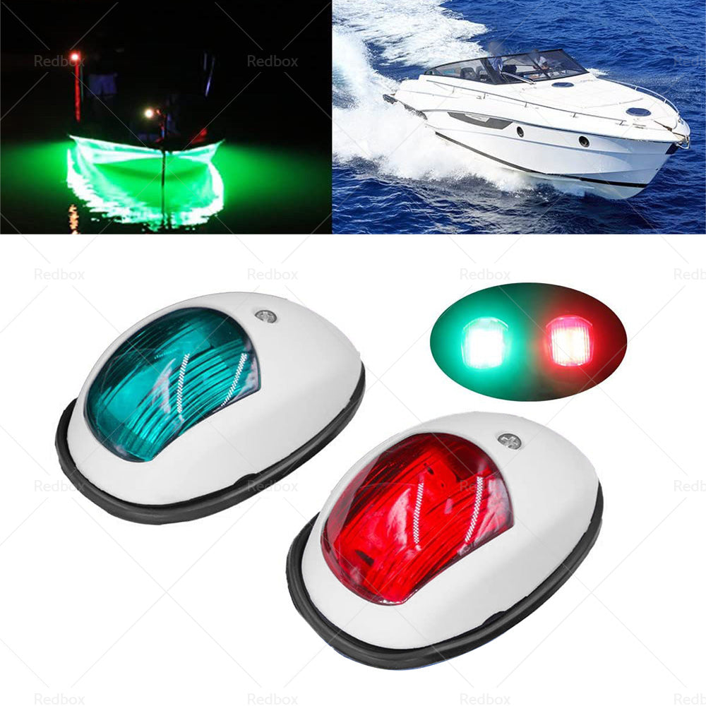 {{ Pair Red and Green 8LED Navigation Lights Marine Bow Light Lamp for Boat Pontoon }} - Buy Car Parts Online at {{ Kaka Auto Parts }}.