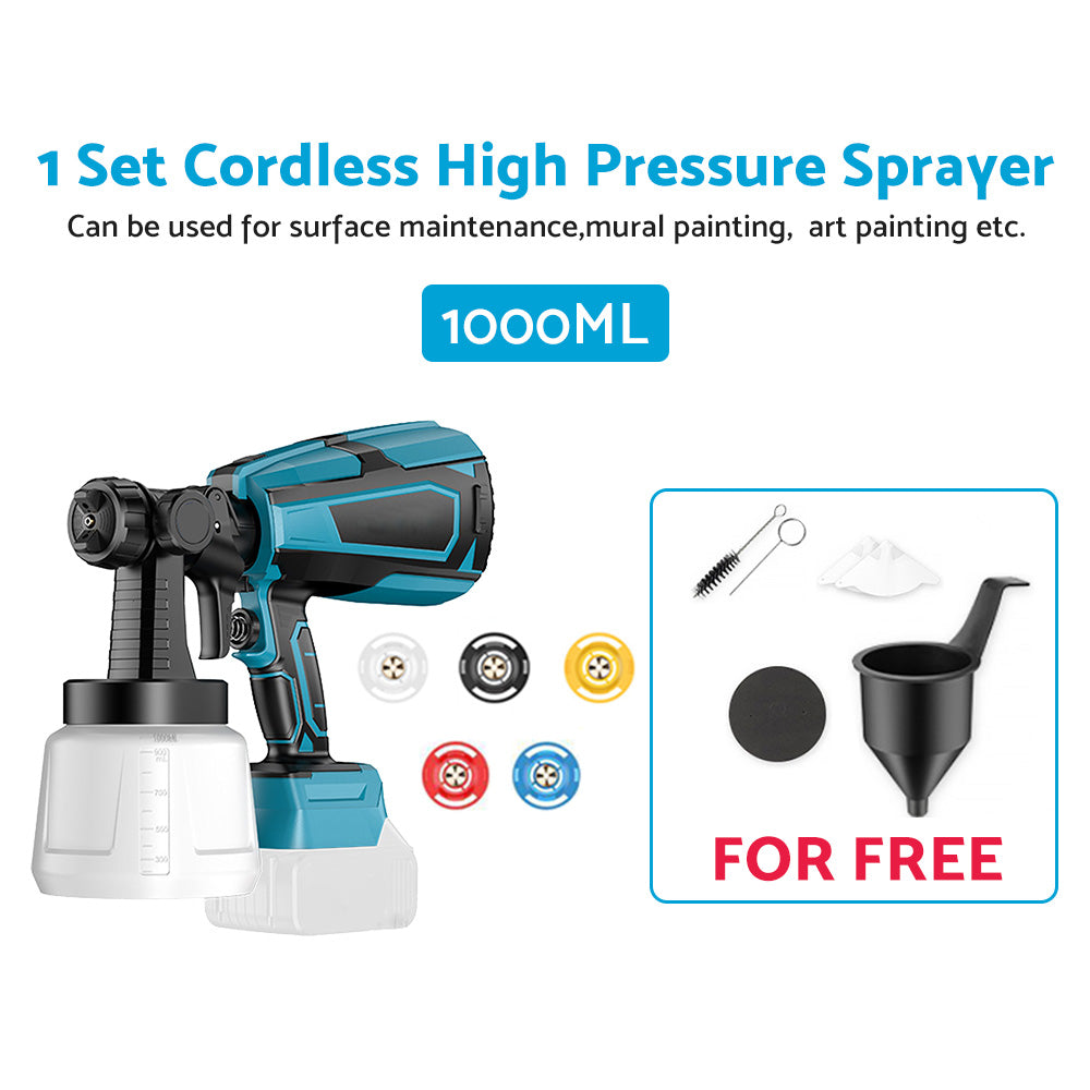 Cordless High Pressure Spray Gun Airless Paint Sprayer For Makita Battery