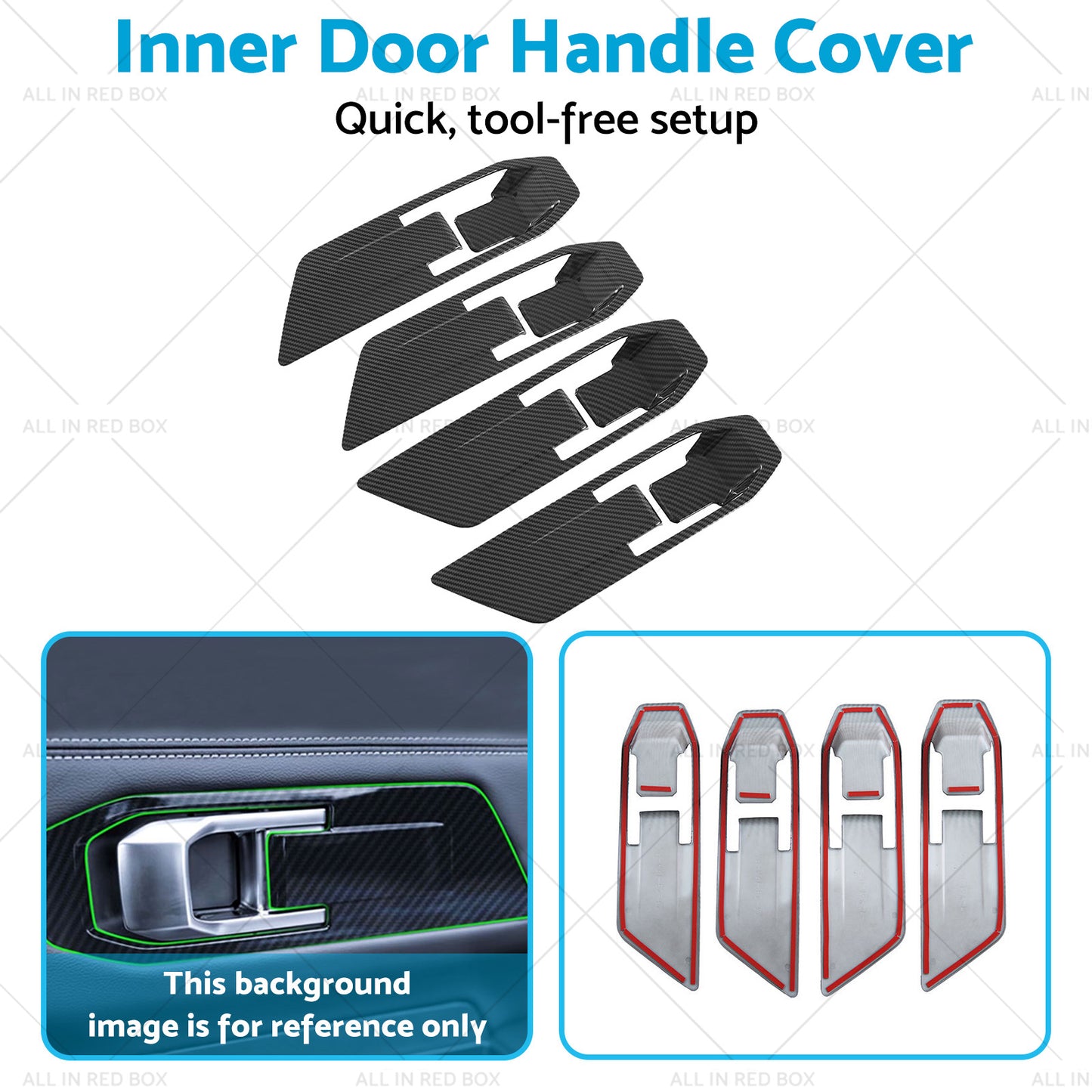 {{ Carbon Fiber Inner Door Handle Cover Suitable For Mitsubishi Triton L200 23-25 }} - Buy Car Parts Online at {{ Kaka Auto Parts }}.