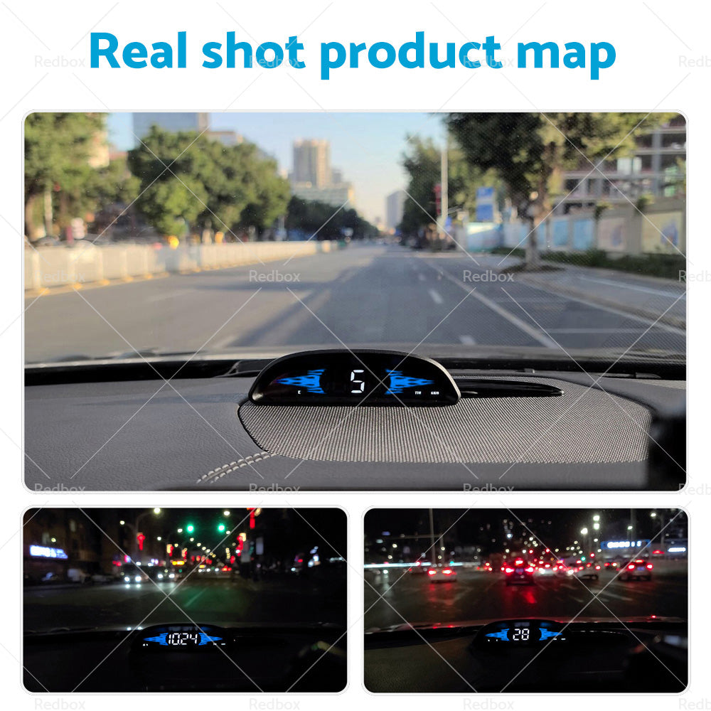 Car HUD Head Up Display LCD Digital GPS Speedometer Overspeed Alarm Universal