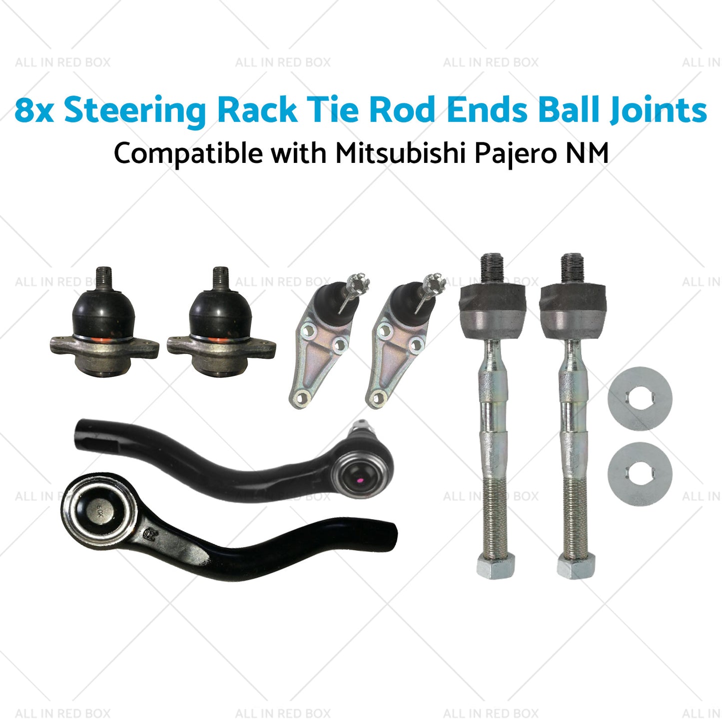 {{ 8x Steering Rack Tie Rod Ends Ball Joints Suitable for Mitsubishi Pajero NM }} - Buy Car Parts Online at {{ Kaka Auto Parts }}.
