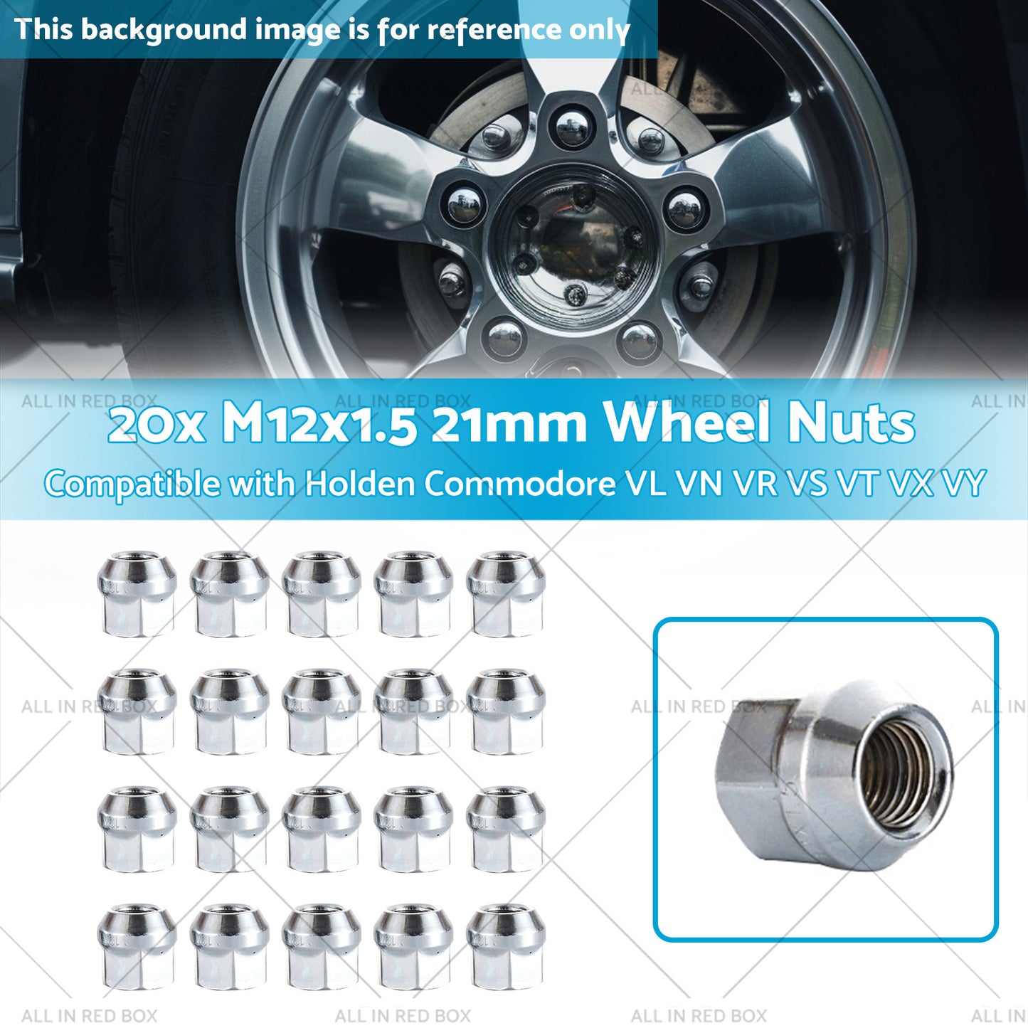 {{ 20x M12x1. 5 Wheel Nuts Suitable for Holden Commodore VL VN VR VS VT VX VY }} - Buy Car Parts Online at {{ Kaka Auto Parts }}.