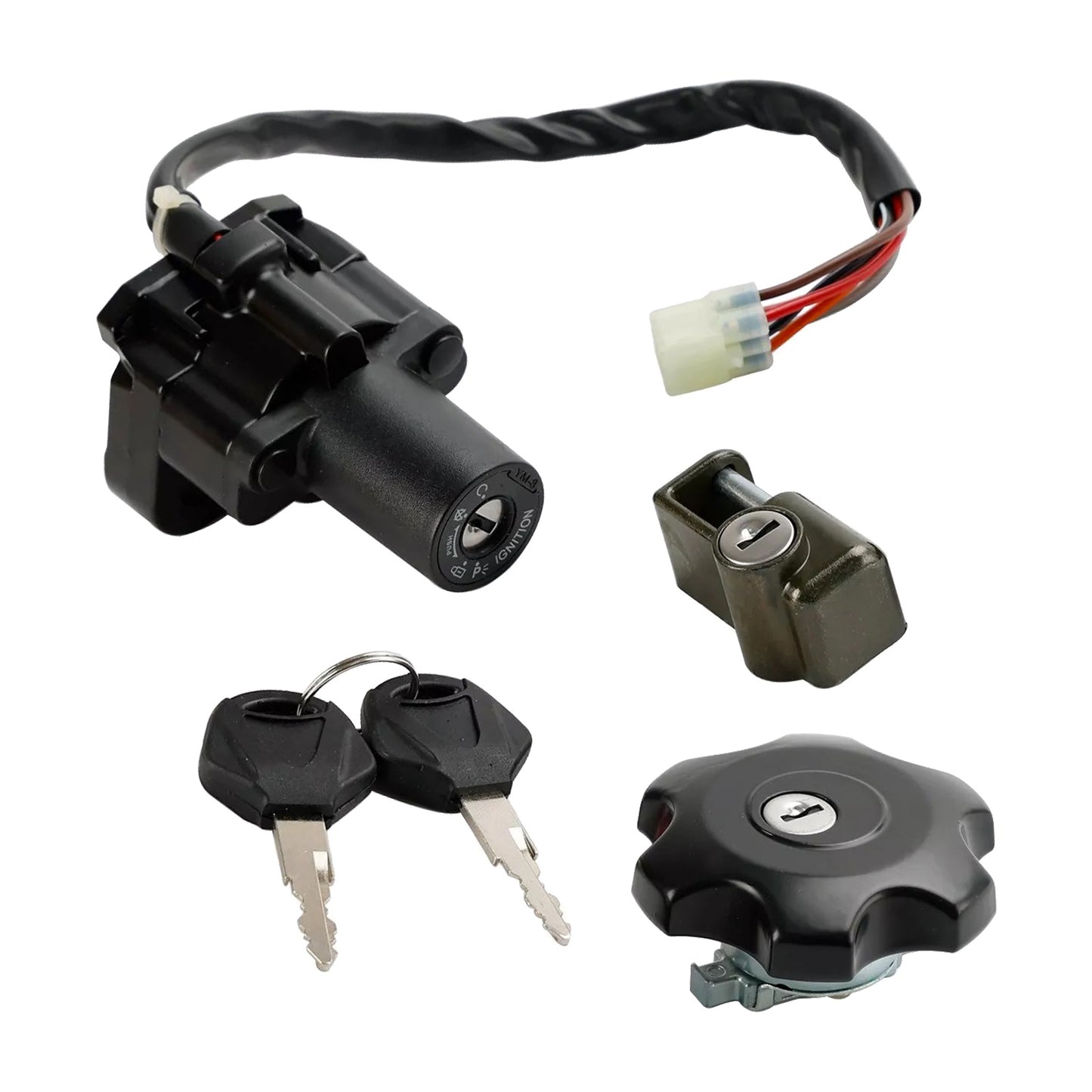 {{ Ignition & Fuel Cap Seat Lock Set Suitable for Suzuki DR650 DR650SE 1996–2022 }} - Buy Car Parts Online at {{ Kaka Auto Parts }}.