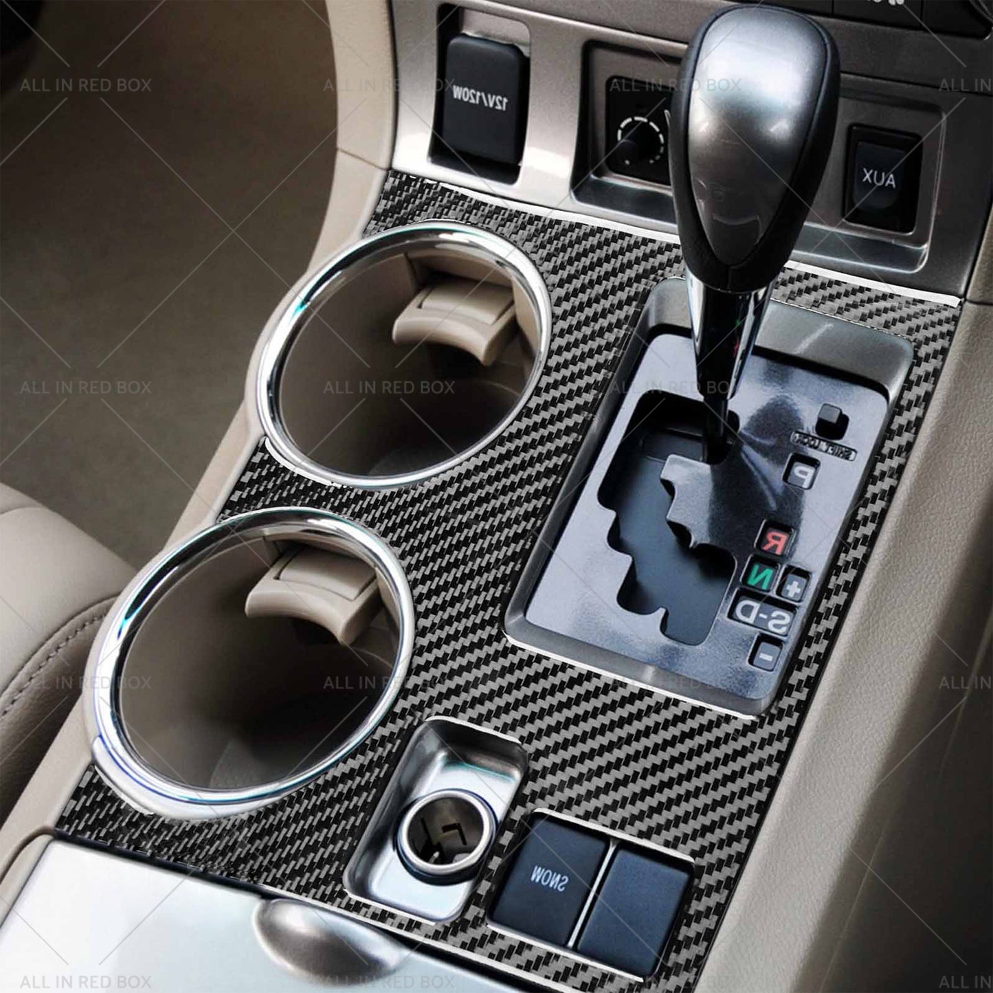 {{ 2pcs Carbon Fiber Gear Shift Console Trim Suitable For Toyota Kluger 08-13 }} - Buy Car Parts Online at {{ Kaka Auto Parts }}.