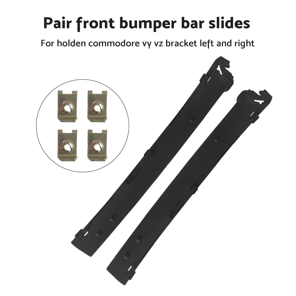 Front Pair LH and RH Bumper Bar Bracket Slide For Holden Commodore VY VZ 02-2007