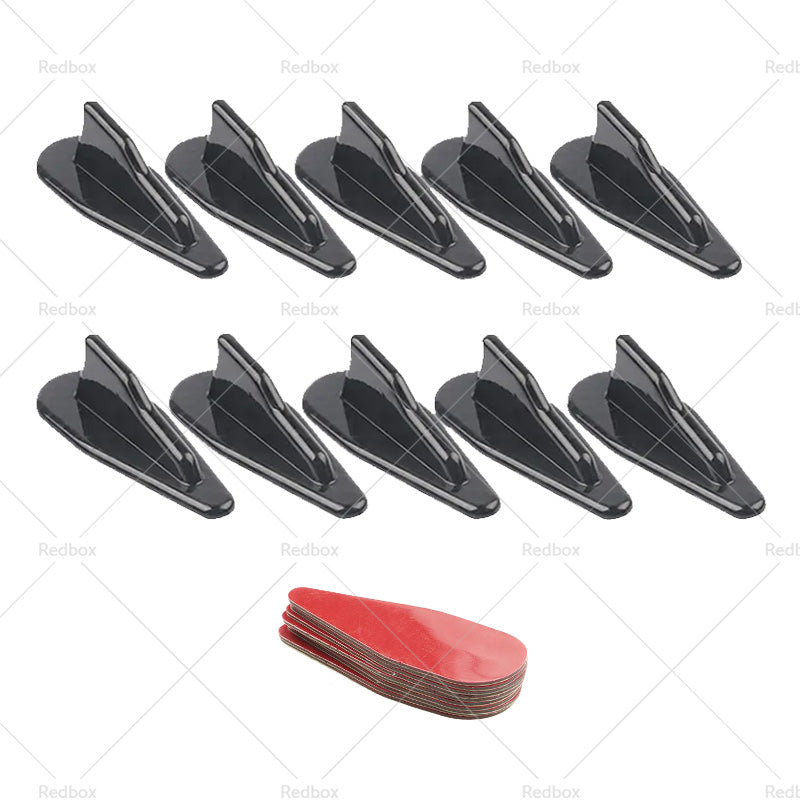 For Spoiler Roof Wing Air Vortex Generator Set of 10 Diffuser Shark Fin Kit