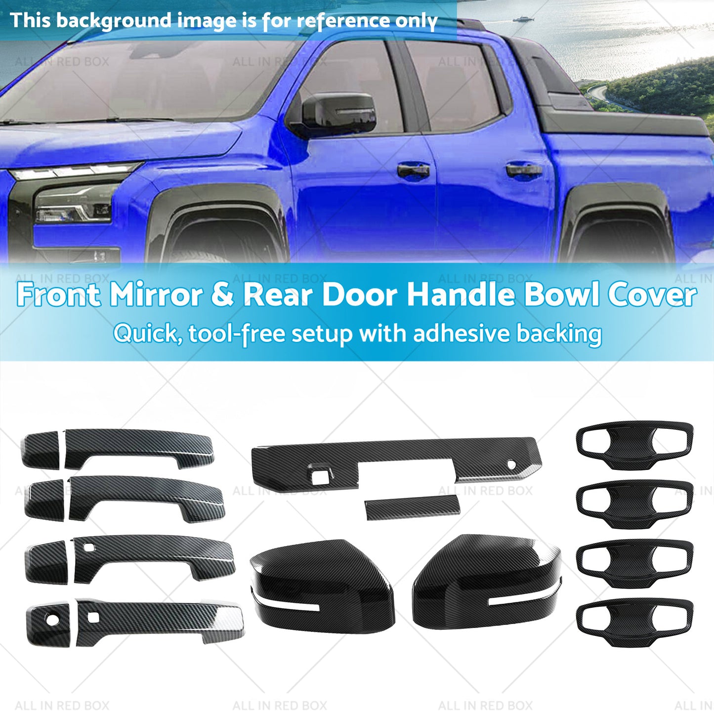 Front Mirror & Rear Door Handle Bowl Cover Suitable For Mitsubishi Triton 23-25