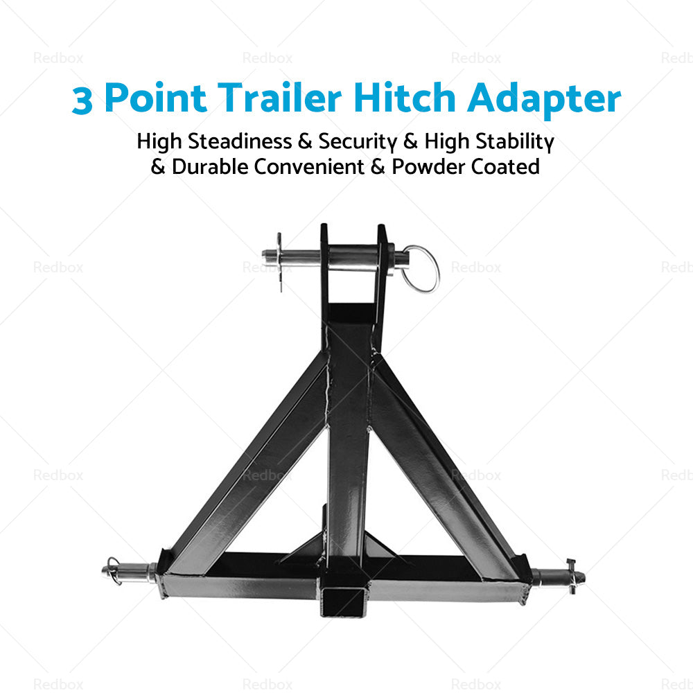 Heavy Duty 3point 2 Receiver Trailer Hitch Cat. 1 Tractor Tow Hook Drawbar