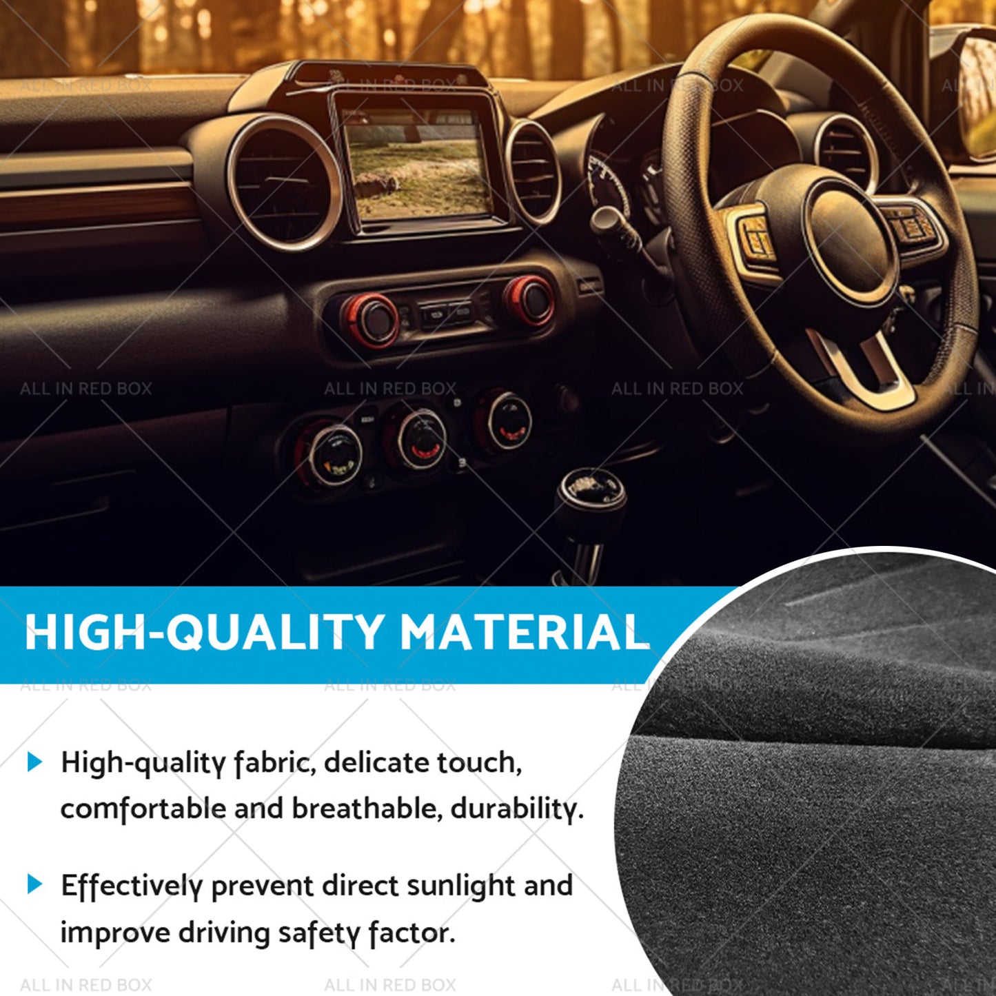{{ RHD Dashmat Dash Mat For Suzuki Jimny 1998-2018 Dashboard Cover Non-slip }} - Buy Car Parts Online at {{ Kaka Auto Parts }}.