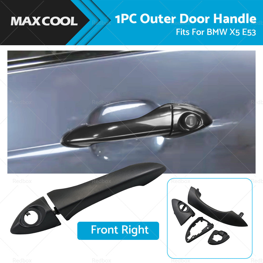 {{ Outer Door Handle Front Right Side RHD For BMW X5 E53 2000-2005 2006 Dumb Black }} - Buy Car Parts Online at {{ Kaka Auto Parts }}.